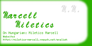 marcell miletics business card